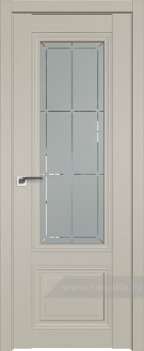 Дверь со стеклом ProfilDoors 2.103U Гравировка 1 (Шеллгрей)