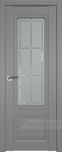 Дверь со стеклом ProfilDoors 2.103U Гравировка 1 (Грей)