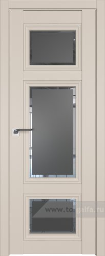 Дверь со стеклом ProfilDoors 2.105U Square графит (Санд)