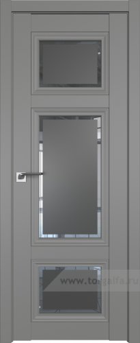 Дверь со стеклом ProfilDoors 2.105U Square графит (Грей)