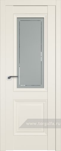 Дверь со стеклом ProfilDoors 2.113U Гравировка 4 (Магнолия Сатинат)