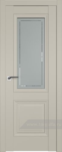 Дверь со стеклом ProfilDoors 2.113U Гравировка 4 (Шеллгрей)