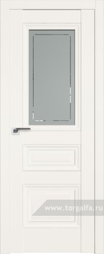Дверь со стеклом ProfilDoors 2.115U Гравировка 4 (ДаркВайт)