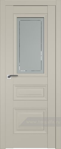 Дверь со стеклом ProfilDoors 2.115U Гравировка 4 (Шеллгрей)