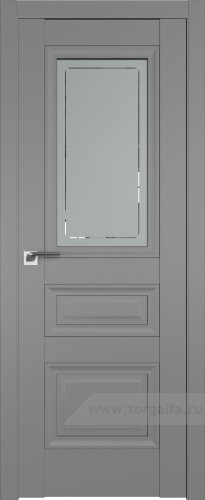 Дверь со стеклом ProfilDoors 2.115U Гравировка 4 (Грей)