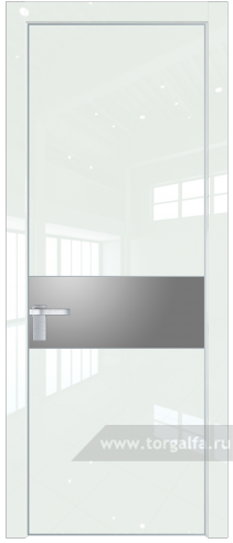 Дверь со стеклом ProfilDoors 17LA Lacobel Серебряный лак с профилем Серебро ( ДаркВайт люкс)