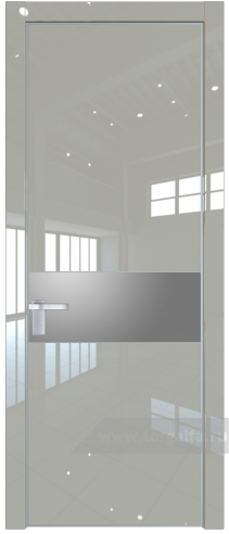 Дверь со стеклом ProfilDoors 17LA Lacobel Серебряный лак с профилем Серебро (Галька люкс)
