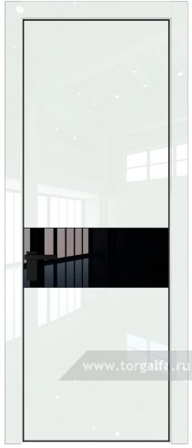 Дверь со стеклом ProfilDoors 17LA Lacobel Черный лак с профилем Черный матовый RAL9005 ( ДаркВайт люкс)