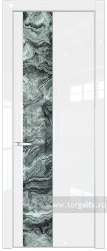 Дверь со стеклом ProfilDoors 19LA Атриум серебро с профилем Серебро (Белый люкс)