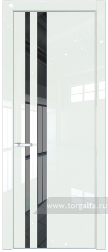 Дверь со стеклом ProfilDoors 20LA Зеркало Grey с профилем Серебро ( ДаркВайт люкс)