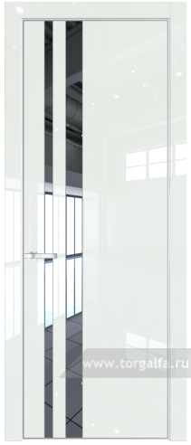 Дверь со стеклом ProfilDoors 20LA Зеркало с профилем Серебро ( ДаркВайт люкс)