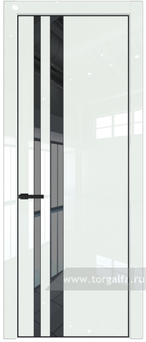 Дверь со стеклом ProfilDoors 20LA Зеркало Grey с профилем Черный матовый RAL9005 ( ДаркВайт люкс)