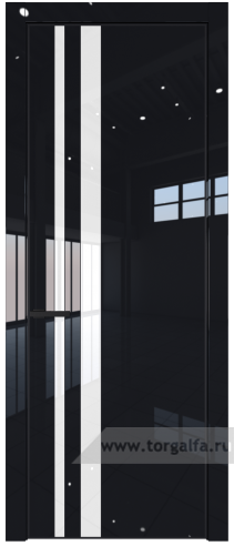 Дверь со стеклом ProfilDoors 20LA Лак классик с профилем Черный матовый RAL9005 (Черный люкс)