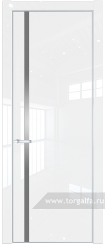 Дверь со стеклом ProfilDoors 21LA Lacobel Серебряный лак с профилем Серебро (Белый люкс)