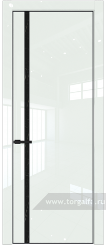 Дверь со стеклом ProfilDoors 21LA Неро мрамор с профилем Черный матовый RAL9005 ( ДаркВайт люкс)
