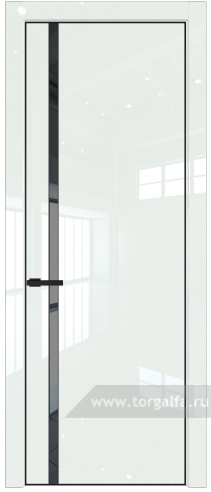 Дверь со стеклом ProfilDoors 21LA Зеркало Grey с профилем Черный матовый RAL9005 ( ДаркВайт люкс)
