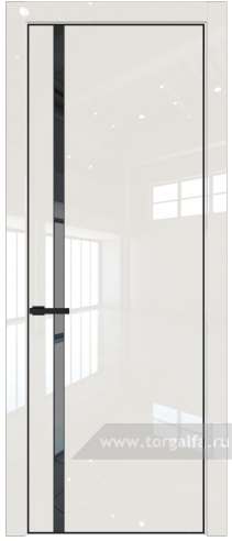 Дверь со стеклом ProfilDoors 21LA Зеркало Grey с профилем Черный матовый RAL9005 (Магнолия люкс)
