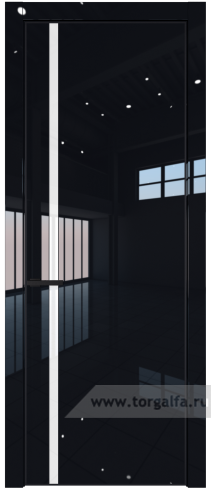 Дверь со стеклом ProfilDoors 21LA Лак классик с профилем Черный матовый RAL9005 (Черный люкс)