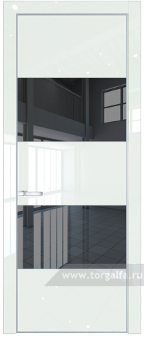 Дверь со стеклом ProfilDoors 22LA Зеркало Grey с профилем Серебро ( ДаркВайт люкс)
