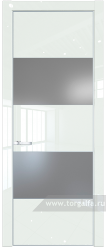 Дверь со стеклом ProfilDoors 22LA Lacobel Серебряный лак с профилем Серебро ( ДаркВайт люкс)