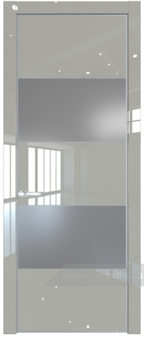 Дверь со стеклом ProfilDoors 22LA Lacobel Серебряный лак с профилем Серебро (Галька люкс)