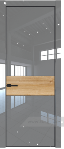 Глухая дверь ProfilDoors 17LA с профилем Черный матовый RAL9005 (Грей люкс)