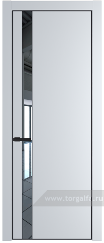 Дверь со стеклом ProfilDoors 18PA Зеркало с профилем Черный матовый RAL9005 (Вайт (RAL 110 96 02))