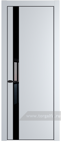 Дверь со стеклом ProfilDoors 18PA Lacobel Черный лак с профилем Черный матовый RAL9005 (Вайт (RAL 110 96 02))
