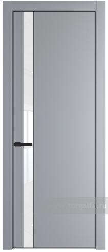 Дверь со стеклом ProfilDoors 18PA Лак классик с профилем Черный матовый RAL9005 (Смоки (RAL 870-02))