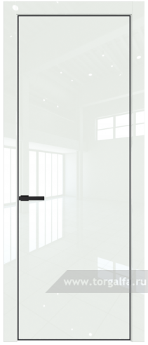 Глухая дверь ProfilDoors 1LE с кромкой Черный матовый RAL9005 ( ДаркВайт люкс)