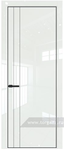 Глухая дверь ProfilDoors 12LE с кромкой Черный матовый RAL9005 ( ДаркВайт люкс)