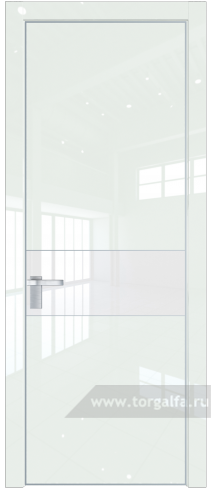 Дверь со стеклом ProfilDoors 17LE Лак классик с кромкой Серебро ( ДаркВайт люкс)