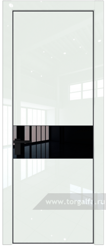 Дверь со стеклом ProfilDoors 17LE Lacobel Черный лак с кромкой Черный матовый RAL9005 ( ДаркВайт люкс)