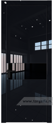 Дверь со стеклом ProfilDoors 17LE Lacobel Черный лак с кромкой Черный матовый RAL9005 (Черный люкс)