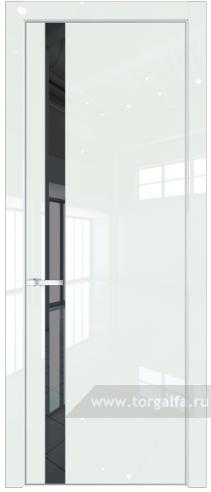 Дверь со стеклом ProfilDoors 18LE Зеркало Grey с кромкой Серебро ( ДаркВайт люкс)