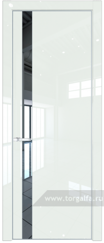 Дверь со стеклом ProfilDoors 18LE Зеркало с кромкой Серебро ( ДаркВайт люкс)