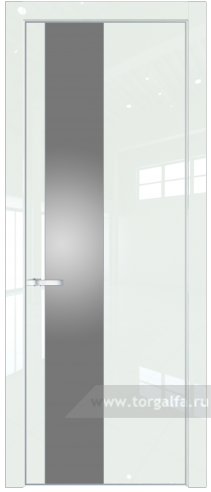 Дверь со стеклом ProfilDoors 19LE Lacobel Серебряный лак с кромкой Серебро ( ДаркВайт люкс)