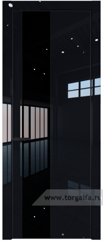 Дверь со стеклом ProfilDoors 19LE Lacobel Черный лак с кромкой Черный матовый RAL9005 (Черный люкс)