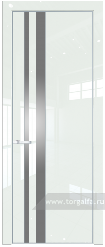 Дверь со стеклом ProfilDoors 20LE Lacobel Серебряный лак с кромкой Серебро ( ДаркВайт люкс)