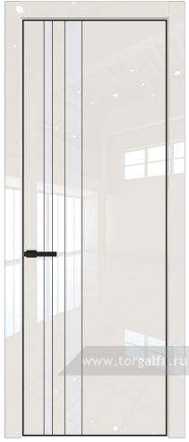 Дверь со стеклом ProfilDoors 20LE Лак классик с кромкой Черный матовый RAL9005 (Магнолия люкс)