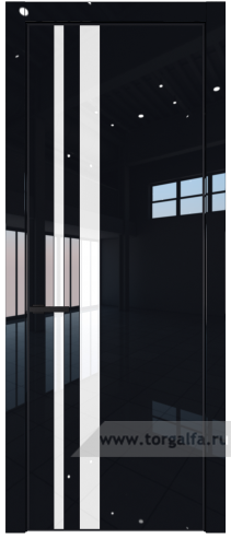 Дверь со стеклом ProfilDoors 20LE Лак классик с кромкой Черный матовый RAL9005 (Черный люкс)