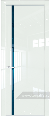 Дверь со стеклом ProfilDoors 21LE Зеркало Blue с кромкой Серебро ( ДаркВайт люкс)
