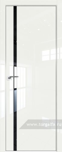 Дверь со стеклом ProfilDoors 21LE Lacobel Черный лак с кромкой Серебро ( ДаркВайт люкс)