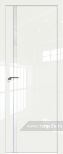 Дверь со стеклом ProfilDoors 21LE Лак классик с кромкой Серебро ( ДаркВайт люкс)