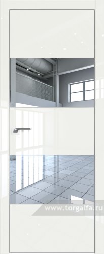 Дверь со стеклом ProfilDoors 22LE Зеркало с кромкой Серебро ( ДаркВайт люкс)