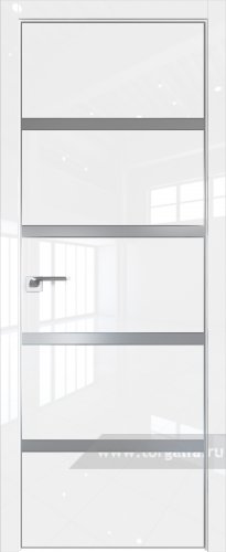 Дверь со стеклом ProfilDoors 23LE Lacobel Серебряный лак с кромкой Матовая (Белый люкс)