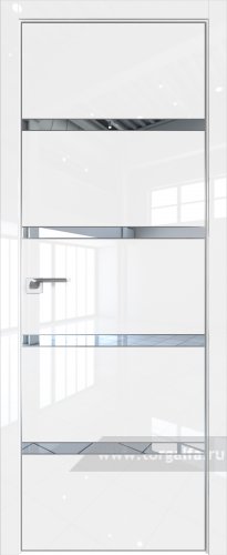 Дверь со стеклом ProfilDoors 23LE Зеркало с кромкой Матовая (Белый люкс)