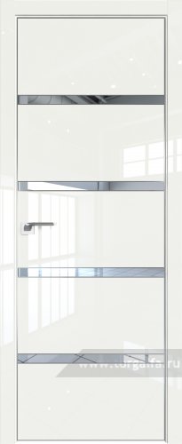 Дверь со стеклом ProfilDoors 23LE Зеркало с кромкой Матовая ( ДаркВайт люкс)