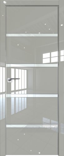 Дверь со стеклом ProfilDoors 23LE Lacobel Белый лак с кромкой Матовая (Галька люкс)
