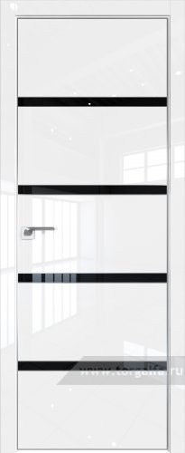 Дверь со стеклом ProfilDoors 23LE Lacobel Черный лак с кромкой Матовая (Белый люкс)